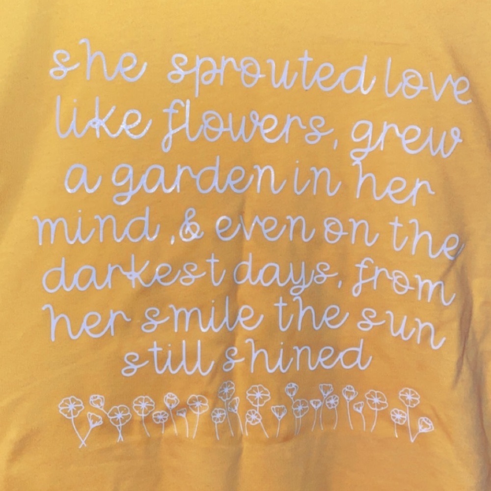 Next Level Apparel, yellow tshirt, medium